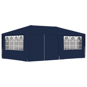 Cort de petrecere profesional cu pereți albastru 4x6 m 90 g/m²