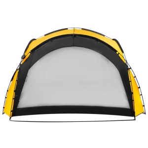 Cort petrecere cu LED 4 pereți laterali, galben, 3,6x3,6x2,3 m - Img 5
