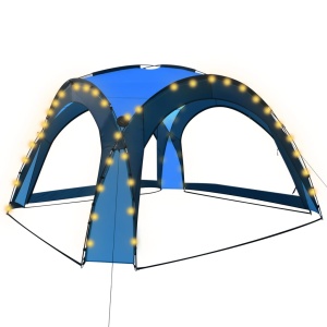 Cort petrecere cu LED și 4 pereți, albastru, 3,6 x 3,6 x 2,3 m - Img 2