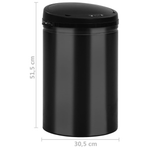 Coș de gunoi automat cu senzor, 30 L, negru, oțel carbon - Img 7