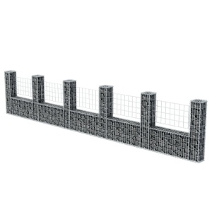 Coș gabion in formă de U, 570 x 20 x 100 cm, oțel galvanizat - Img 3