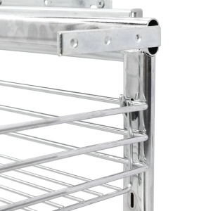 Coș sârmă bucătărie retractabil 3 niveluri argintiu 47x25x56 cm - Img 6