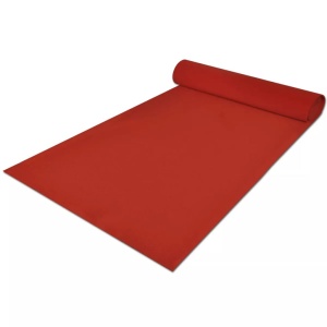 Covor Roșu 1 x 5 m Foarte Greu 400g/m² - Img 3