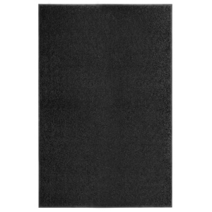 Covoraș de ușă lavabil, negru, 120 x 180 cm