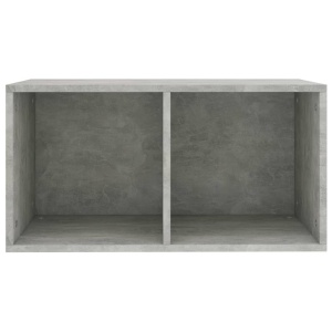 Cutie de depozitare vinyl-uri, gri beton, 71 x 34 x 36 cm, PAL - Img 4