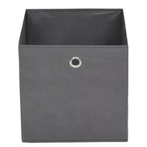 Cutii de depozitare, 4 buc, material nețesut, 32x32x32 cm, Gri - Img 4