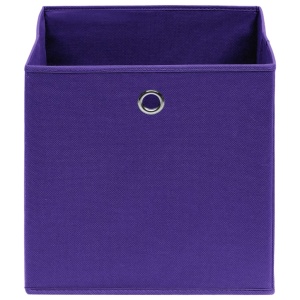 Cutii depozitare, 10 buc., violet, 32x32x32 cm, textil - Img 4