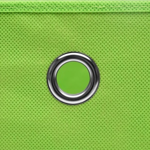 Cutii depozitare cu capace, 4 buc., verde, 32x32x32 cm, textil - Img 2