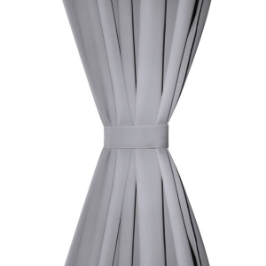 Draperie opacă, ocheți metalici, 270 x 245 cm, gri - Img 5