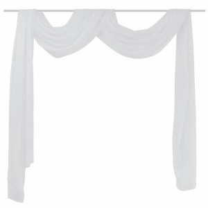 Draperie transparentă din voal 140 x 600 cm, alb - Img 2