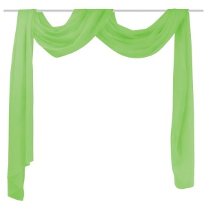 Draperie transparentă din voal 140 x 600 cm, verde - Img 2