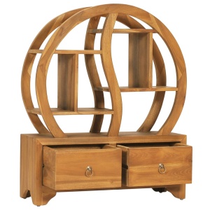 Dulap cu raft Yin Yang, 68 x 26 x 83 cm, lemn masiv de tec - Img 3