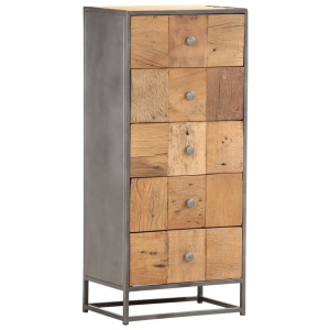 Dulap cu sertare, 45 x 30 x 100 cm, lemn masiv reciclat