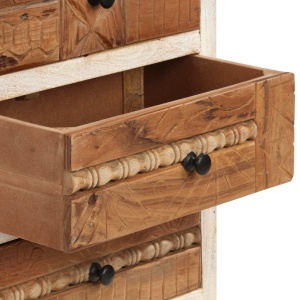 Dulap cu sertare, 45 x 30 x 105 cm, lemn masiv reciclat - Img 5