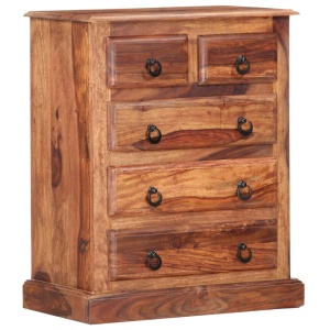 Dulap cu sertare, 60x35x75 cm, lemn masiv de sheesham - Img 10