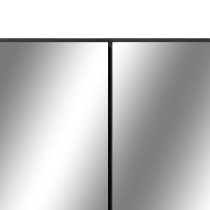 Dulap de baie cu oglindă și LED-uri, negru 80 x 15 x 60 cm MDF - Img 5
