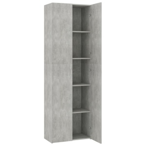 Dulap de birou, gri beton, 60x32x190 cm, PAL - Img 8