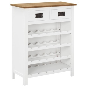 Dulap de sticle de vin, 72 x 32 x 90 cm, lemn masiv de stejar