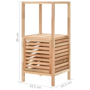 Dulap depozitare baie, 39,5x35,5x86 cm, lemn de nuc masiv - Img 6