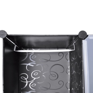Dulap modular 14 compartimente alb și negru 37 x 146 x 180,5 cm - Img 7