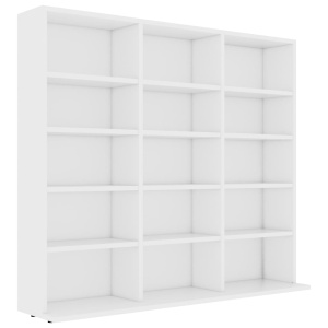 Dulap pentru CD-uri, alb, 102 x 23 x 89,5 cm, PAL - Img 2