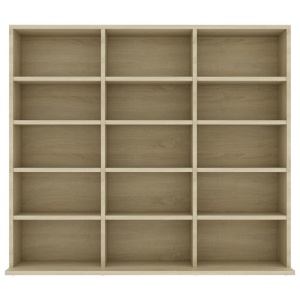 Dulap pentru CD-uri, stejar Sonoma, 102 x 23 x 89,5 cm, PAL - Img 4