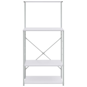 Dulap pentru cuptor de microunde, alb, 60 x 39,6 x 123 cm, PAL - Img 3