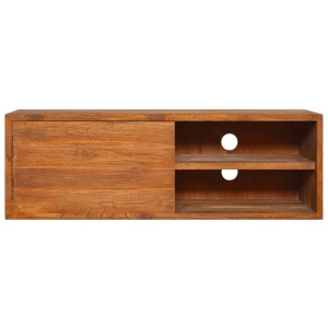Dulap TV montat pe perete, 180 x 30 x 30 cm, lemn masiv de tec - Img 4
