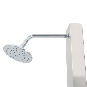 Duș de exterior cu cădiță, WPC și oțel inoxidabil - Img 6