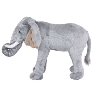Elefant de jucărie din pluș, gri XXL - Img 2