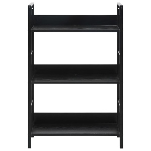 Etajeră cărți cu 3 rafturi, negru, 60 x 27,6 x 90,5 cm, PAL - Img 3
