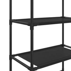 Etajeră peste toaletă cu 3 niveluri, negru, 53 x 28 x 169 cm - Img 6
