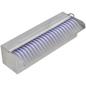 Fântână piscină dreptunghiulară LED-uri 30 cm oțel inoxidabil - Img 3
