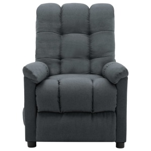Fotoliu de masaj rabatabil, gri deschis, material textil - Img 3