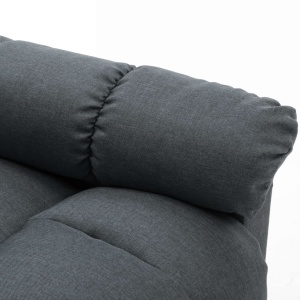 Fotoliu de masaj rabatabil, gri deschis, material textil - Img 6