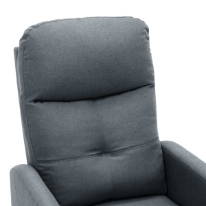 Fotoliu de masaj rabatabil, gri deschis, material textil - Img 6