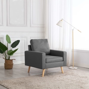Fotoliu, gri deschis, material textil