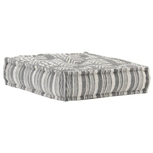 Fotoliu puf modular, gri cu dungi, material textil - Img 12