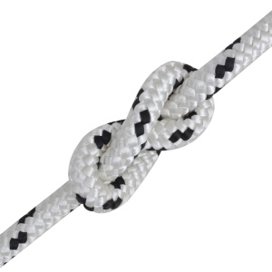 Frânghie impletită barcă, alb, 250 m, poliester, 12 mm - Img 2