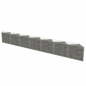 Gabion perete, oțel galvanizat, 450 x 30 x 50 cm - Img 4