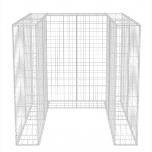 Gabion unic ingrădire pubelă, oțel, 110 x 100 x 120 cm - Img 6