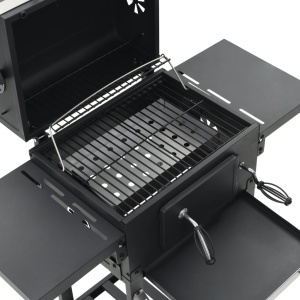 Grătar barbecue cu cărbuni, raft inferior, negru - Img 6