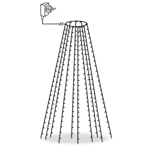 Instalație pom de Crăciun tip plasă cu 250 LED-uri IP44 250 cm - Img 6