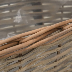 Jardinieră de balcon, 2 buc., 40 cm, răchită căptușeală PE - Img 2