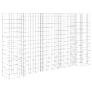 Jardinieră gabion in formă de H, sârmă oțel, 260 x 40 x 150 cm - Img 2