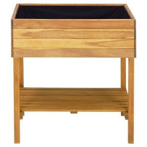 Jardinieră inaltă, 78,5 x 58,5 x 78,5 cm, lemn masiv de acacia - Img 3