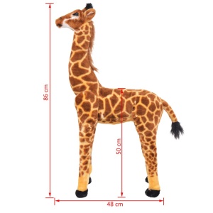 Jucărie de pluș Girafă XXL Maro și galben - Img 4