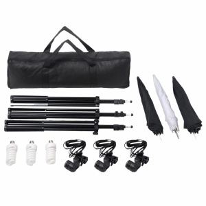 Kit studio foto cu set de lumini și fundal - Img 5