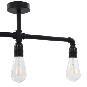 Lampă de tavan, negru, 3 becuri x E27 - Img 5