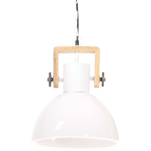 Lampă suspendată industrială, 25 W, alb, 30 cm, E27, rotund - Img 3
